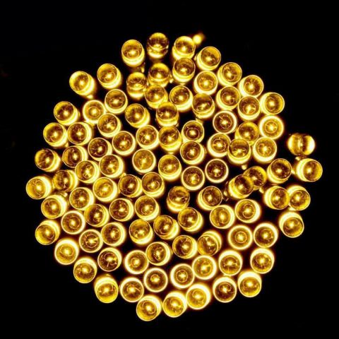 Solar Power LED String Light-Warm White-12M 100LEDs