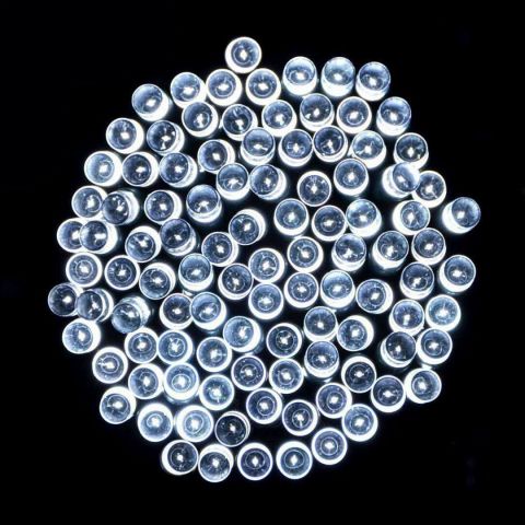 Solar Power LED String Light-Cool White-12M 100LEDs