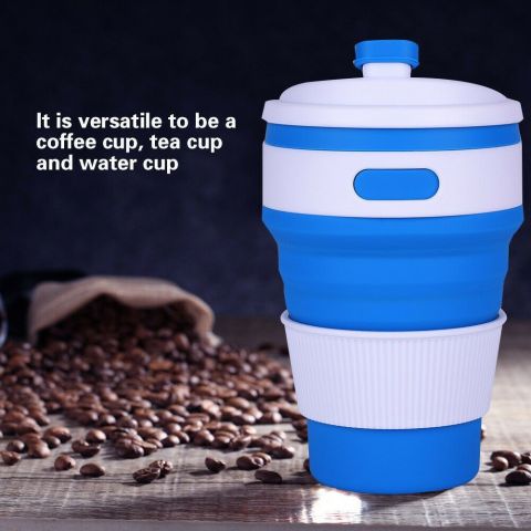 Collapsible Silicone CUP-Blue