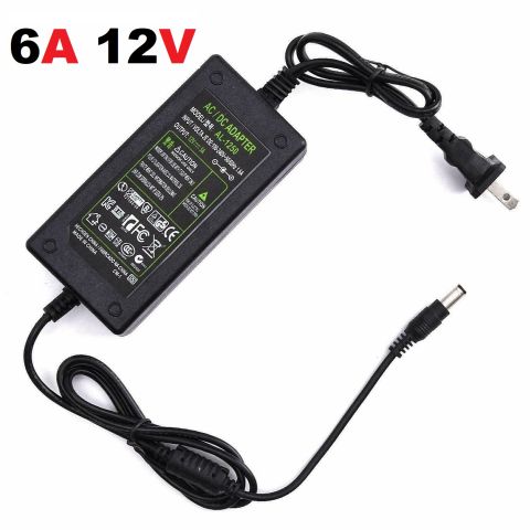 12V Adapter For LED Strip Light-6A 12V adapter