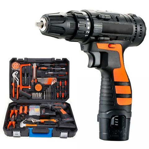 112PCS 12V Cordless Drill Driver Set