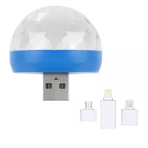 USB Mini Disco Ball-Blue