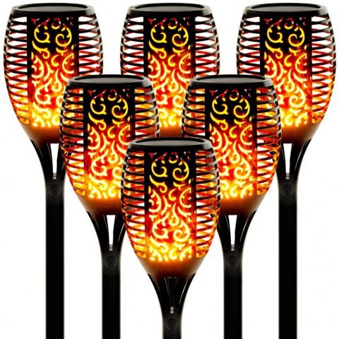Outdoor Solar Flame Torch Lights 