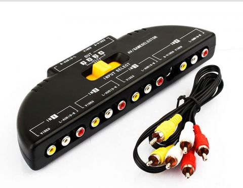 4 Way RCA Splitter With Cable