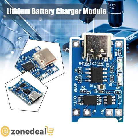TP4056 5V 1A Micro USB 18650 Lithium Battery Charging and Protection Board