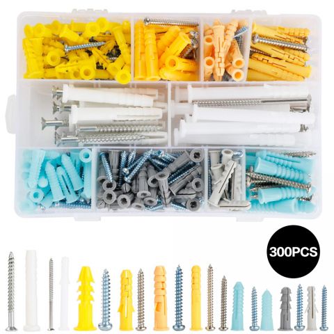 300 Plastic Drywall Anchor Screws