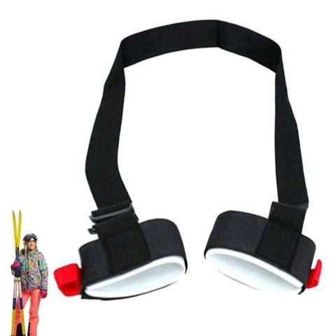 Adjustable Ski Carrier Strap with Cushioned Shoulder Holder 