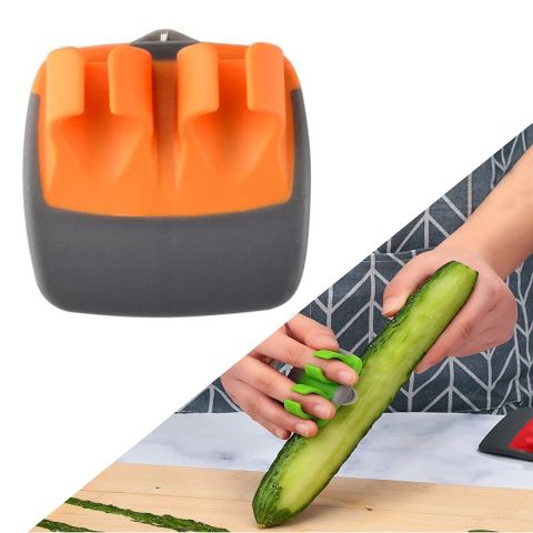 Fruit Peeler Double Finger Cutter-Orange