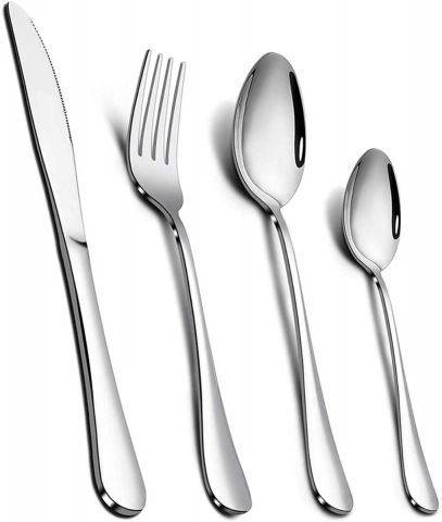 12pcs Flatware Set With Knife, Spoon And Fork