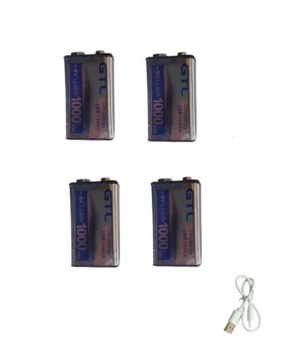 1000mAh 9V Rechargeable Battery 4 Pcs 