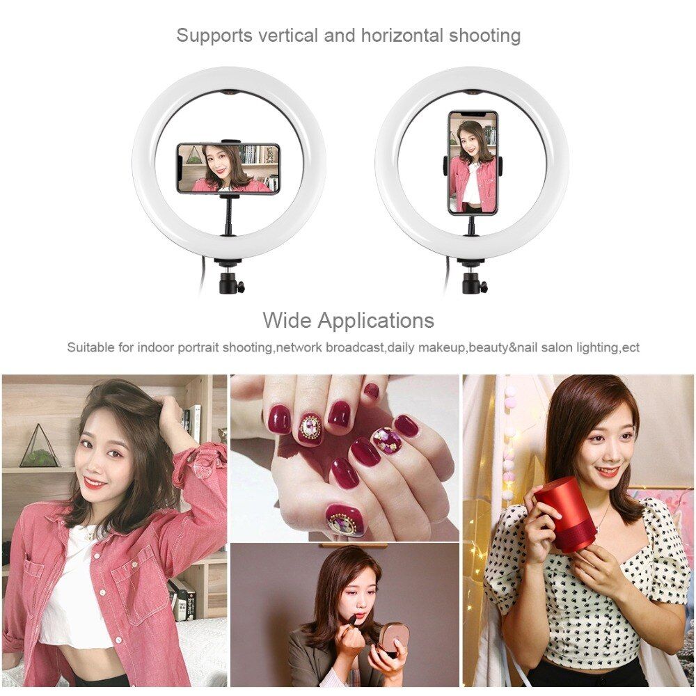 26cm Selfie Ring Light With 1.1m Tripod Stand